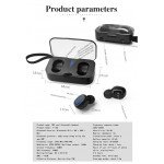 Wholesale Bluetooth 5.0 True Wireless Mini Earbuds Pods Buds Headset with Portable Charger (Black)